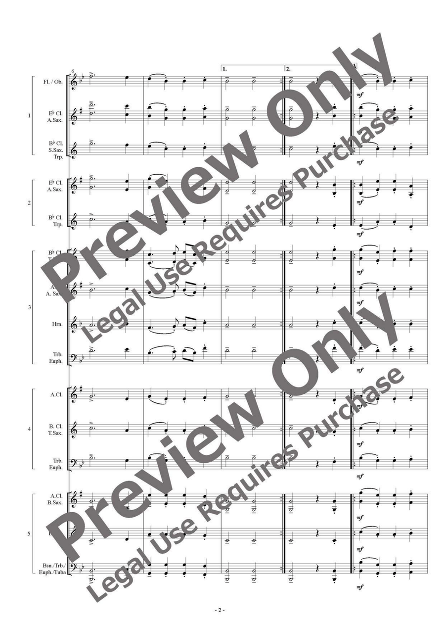 Susato Dances - Flexible Quintet B-Flat Clarinet scores gallery preview page 3
