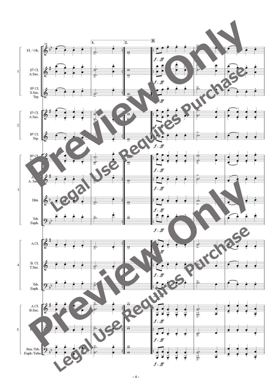 Susato Dances - Flexible Quintet B-Flat Clarinet scores gallery preview page 5