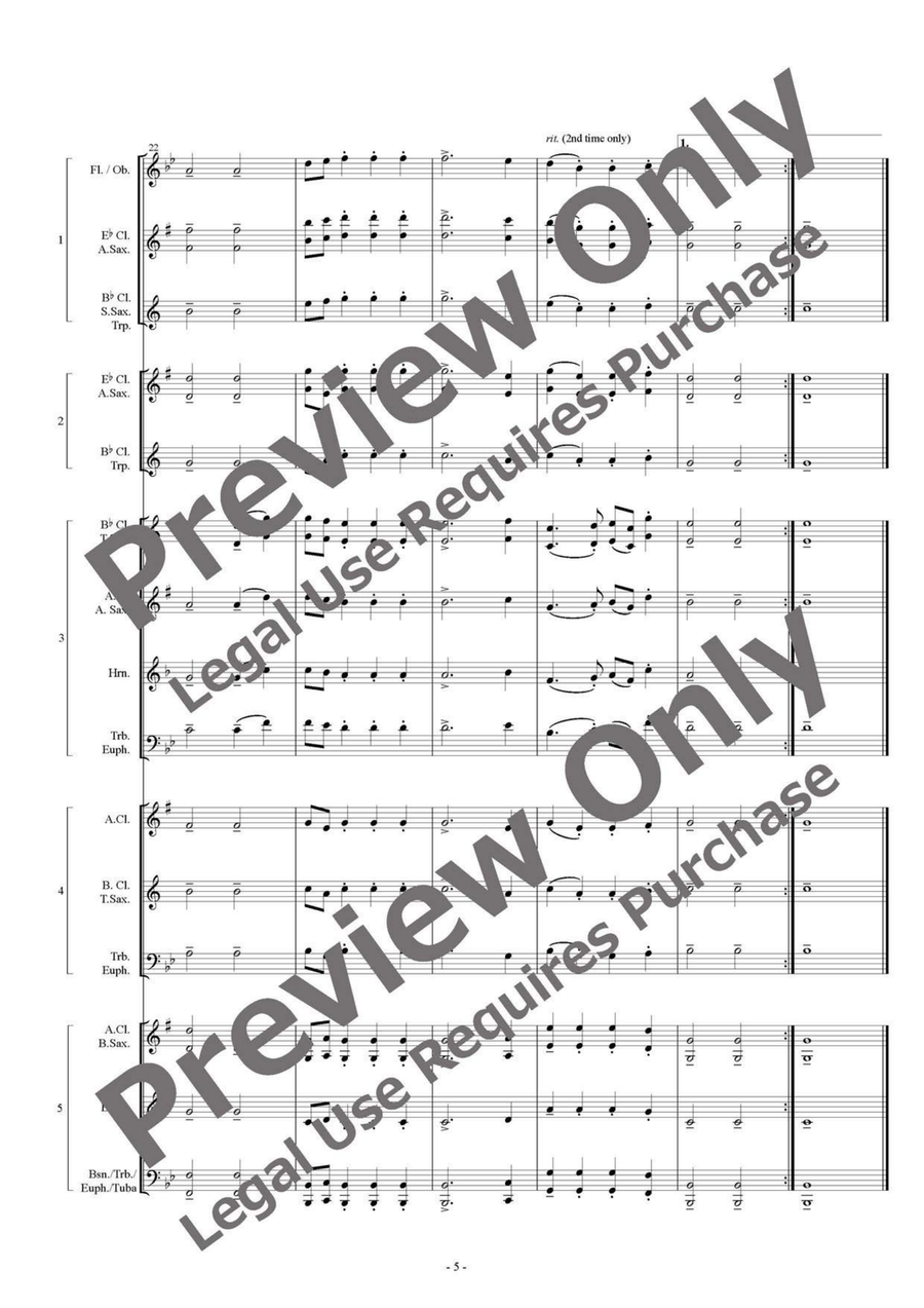 Susato Dances - Flexible Quintet B-Flat Clarinet scores gallery preview page 6
