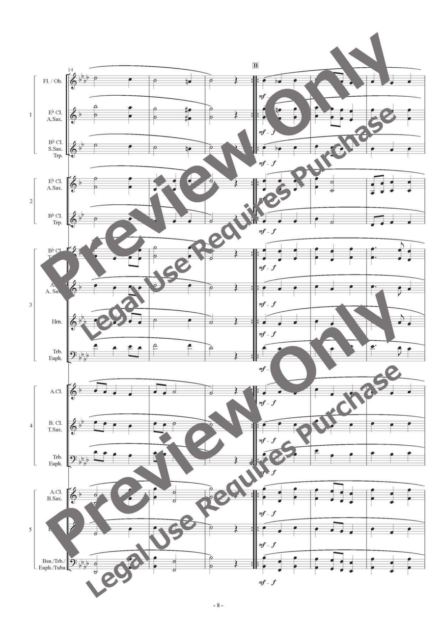 Susato Dances - Flexible Quintet B-Flat Clarinet scores gallery preview page 9