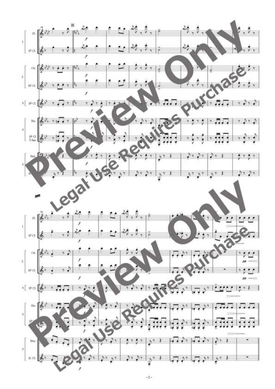 Tritsch Tratsch Polka - Flexible Woodwind Quintet Woodwind Quintet scores gallery preview page 3