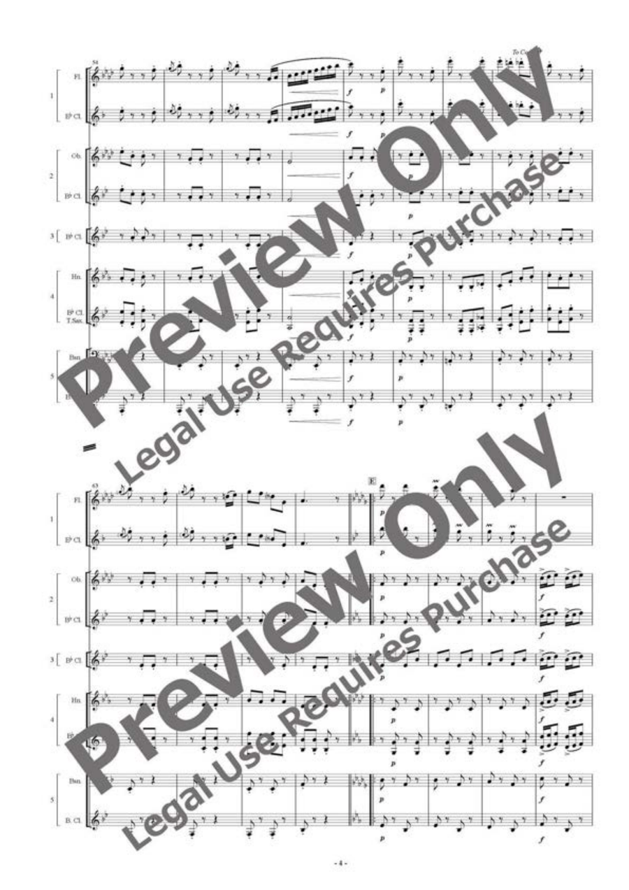 Tritsch Tratsch Polka - Flexible Woodwind Quintet Woodwind Quintet scores gallery preview page 5