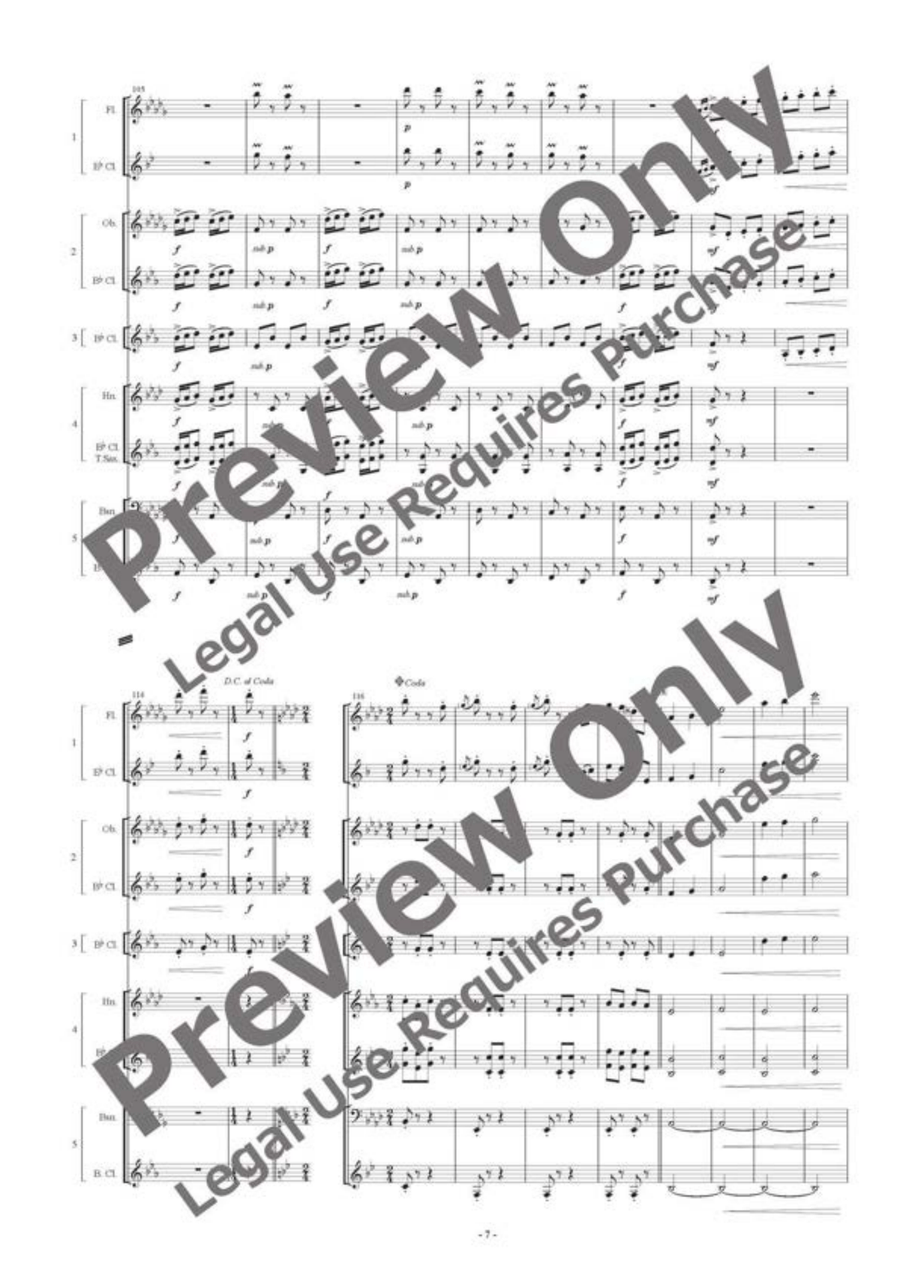 Tritsch Tratsch Polka - Flexible Woodwind Quintet Woodwind Quintet scores gallery preview page 8