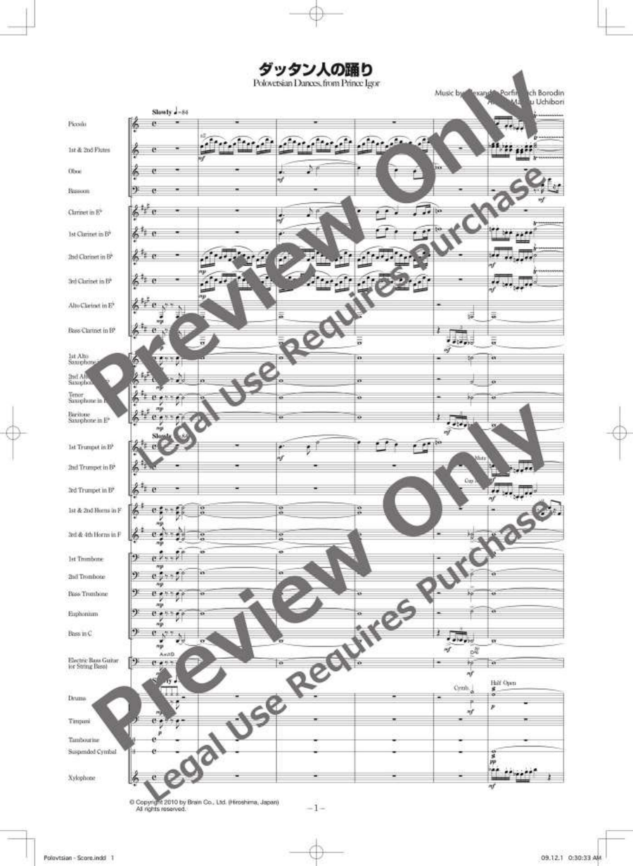 Polovtsian Dances Polovtsian Dances Concert Band scores gallery preview page 2