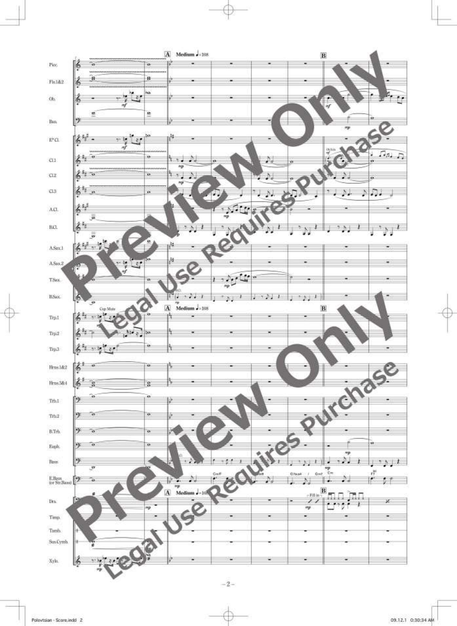 Polovtsian Dances Polovtsian Dances Concert Band scores gallery preview page 3