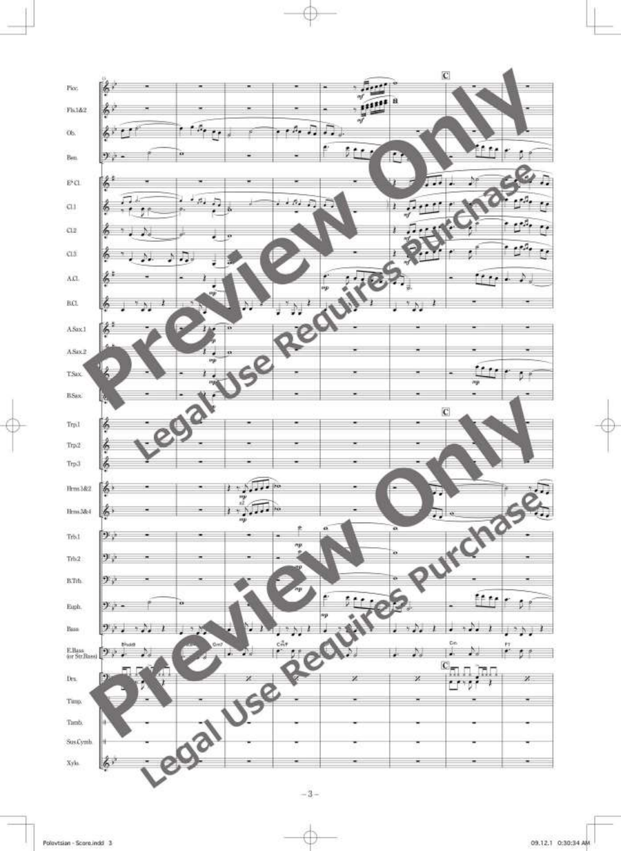 Polovtsian Dances Polovtsian Dances Concert Band scores gallery preview page 4
