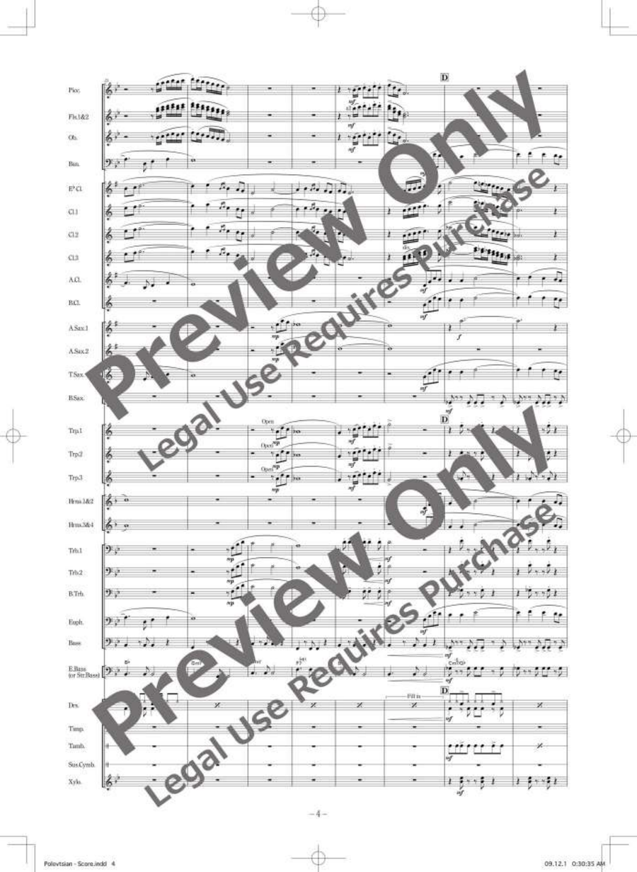 Polovtsian Dances Polovtsian Dances Concert Band scores gallery preview page 5