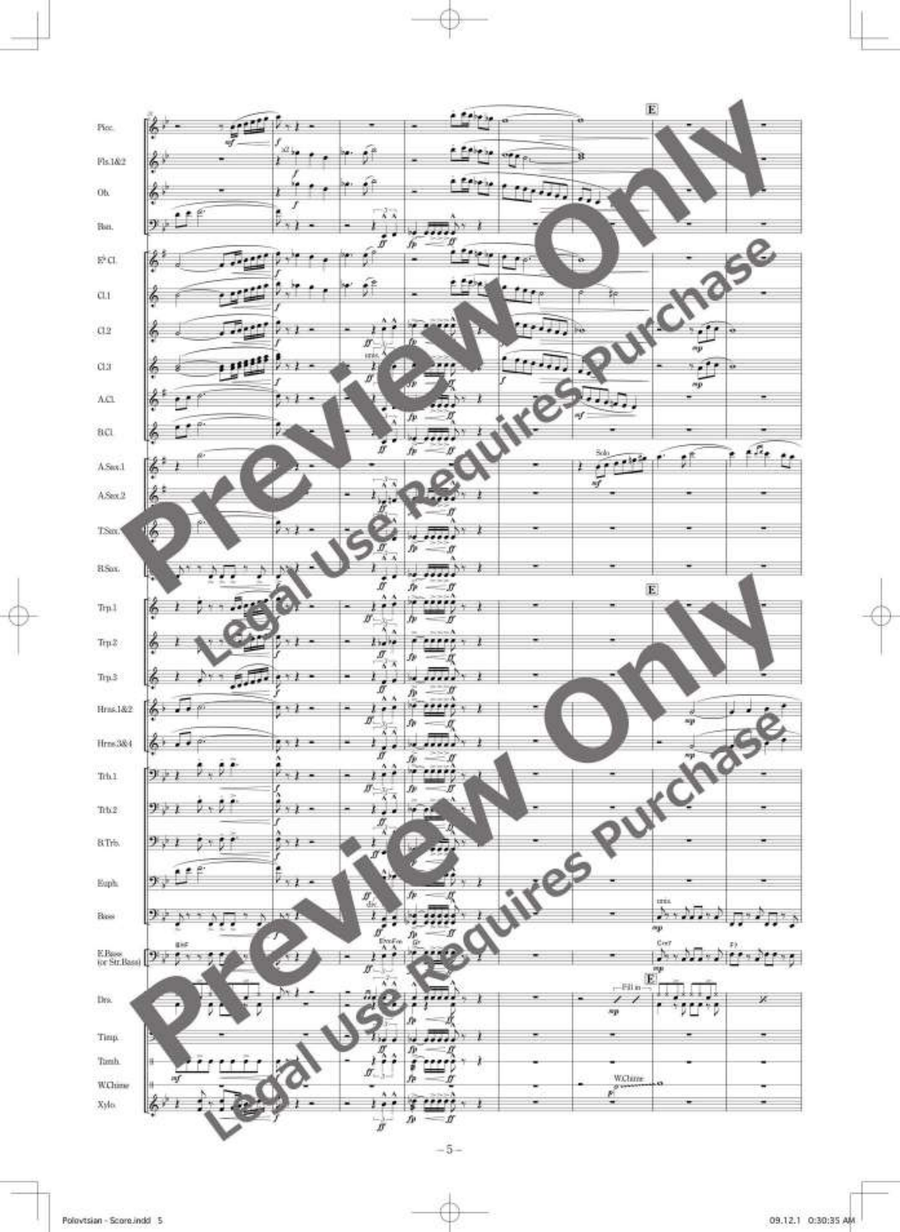 Polovtsian Dances Polovtsian Dances Concert Band scores gallery preview page 6