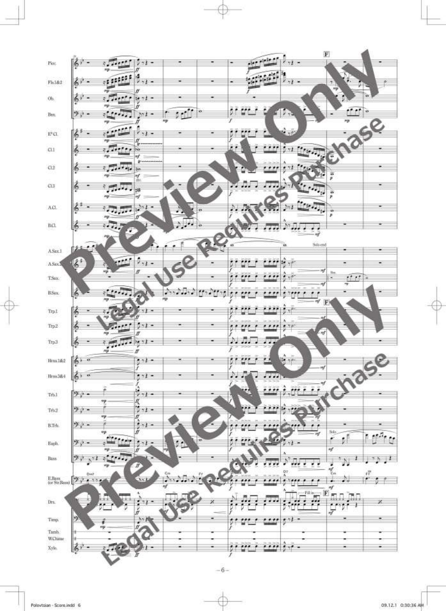 Polovtsian Dances Polovtsian Dances Concert Band scores gallery preview page 7