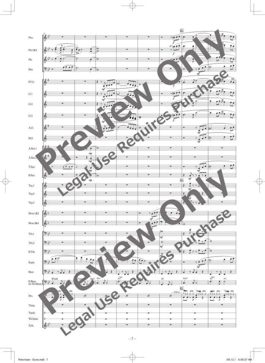 Polovtsian Dances Polovtsian Dances Concert Band scores gallery preview page 8