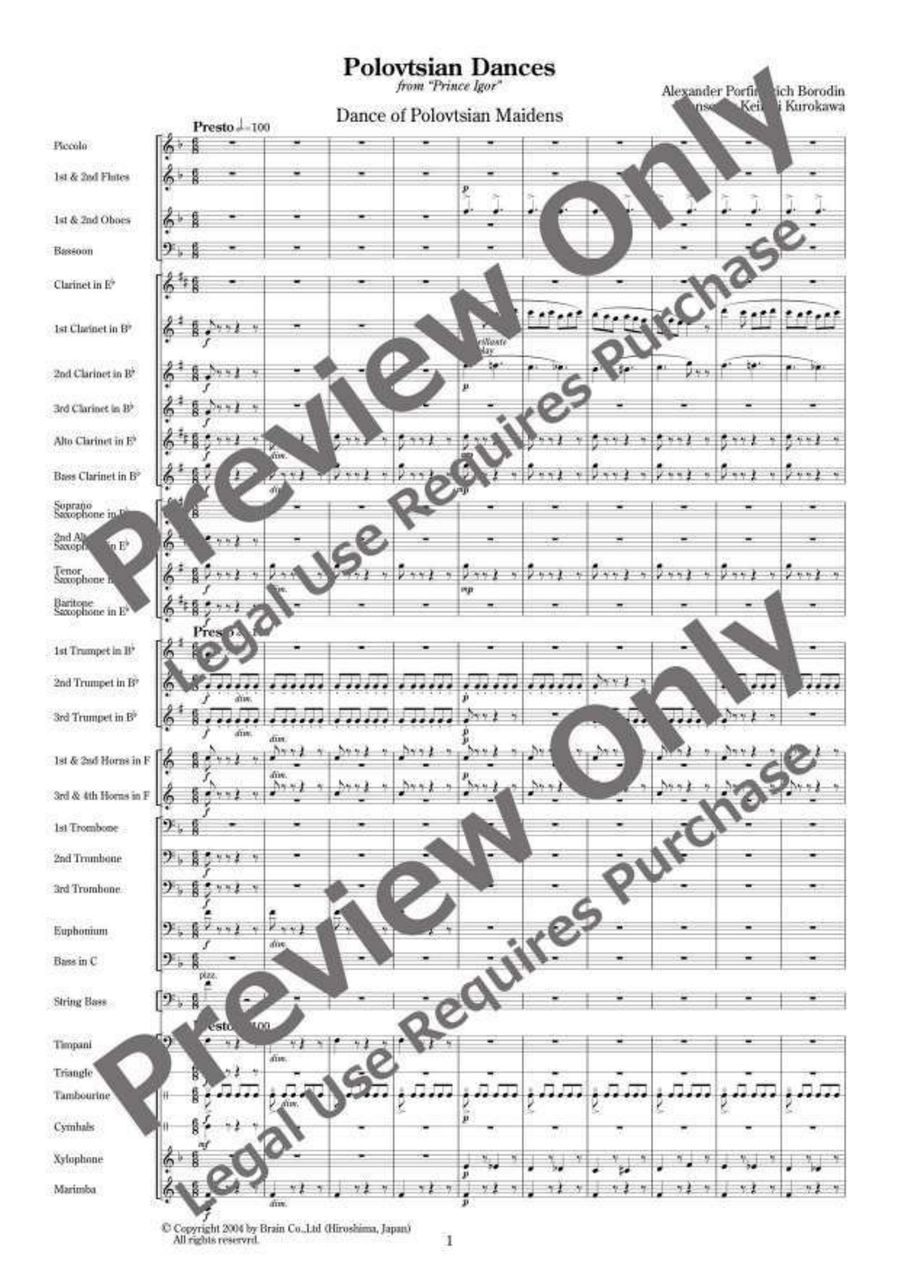 Polovtsian Dances from Prince Igor Concert Band - Sheet Music page 2