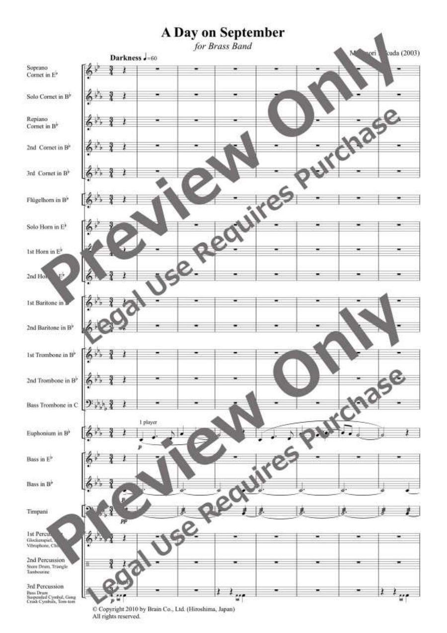 A Day on September for Brass Band Brass Band scores gallery preview page 2
