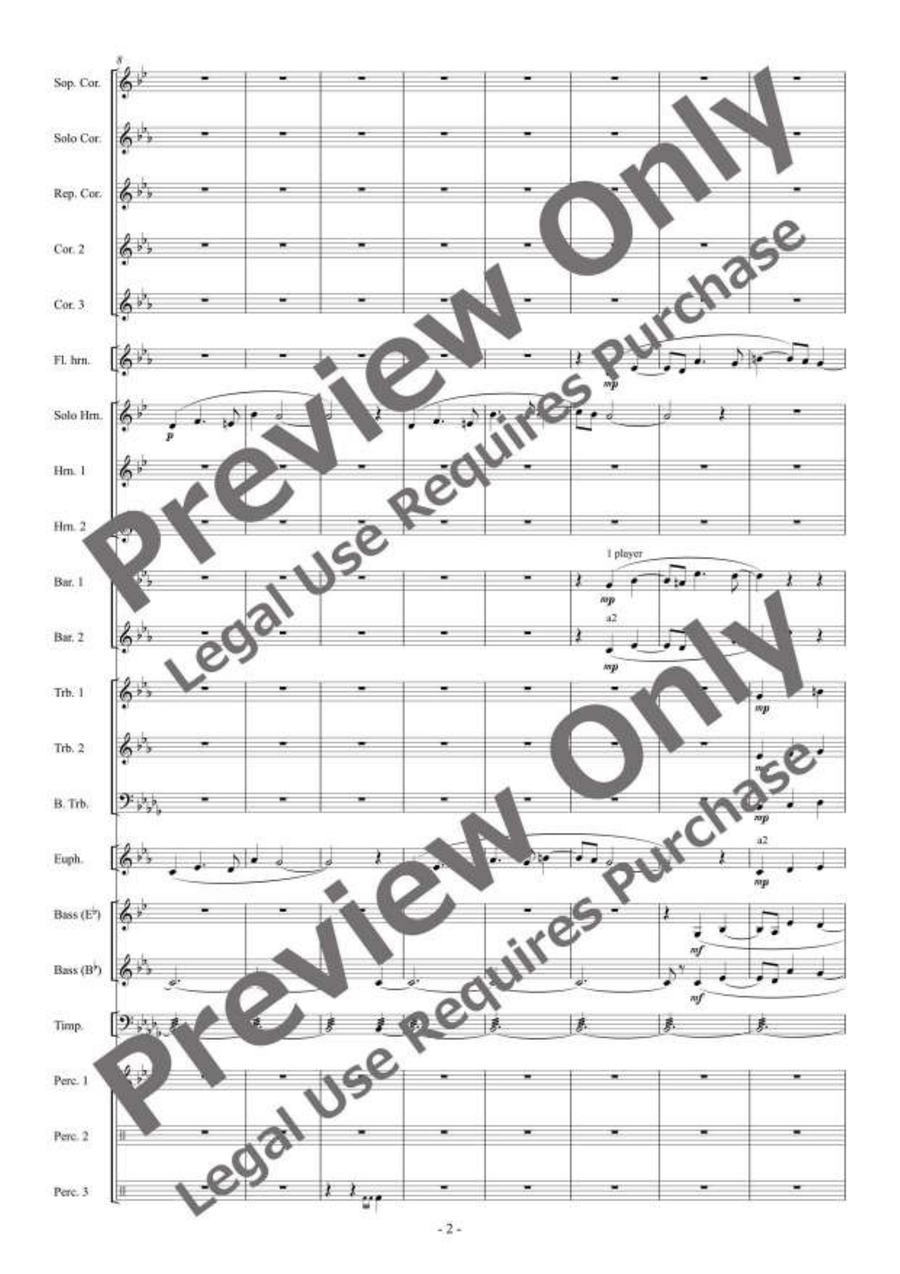 A Day on September for Brass Band Brass Band scores gallery preview page 3