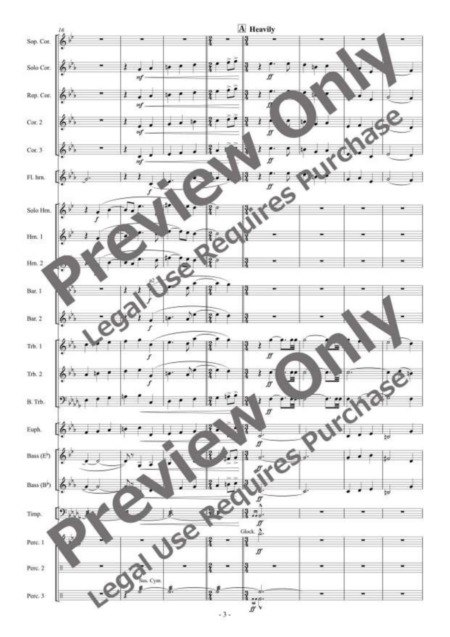 A Day on September for Brass Band Brass Band scores gallery preview page 4