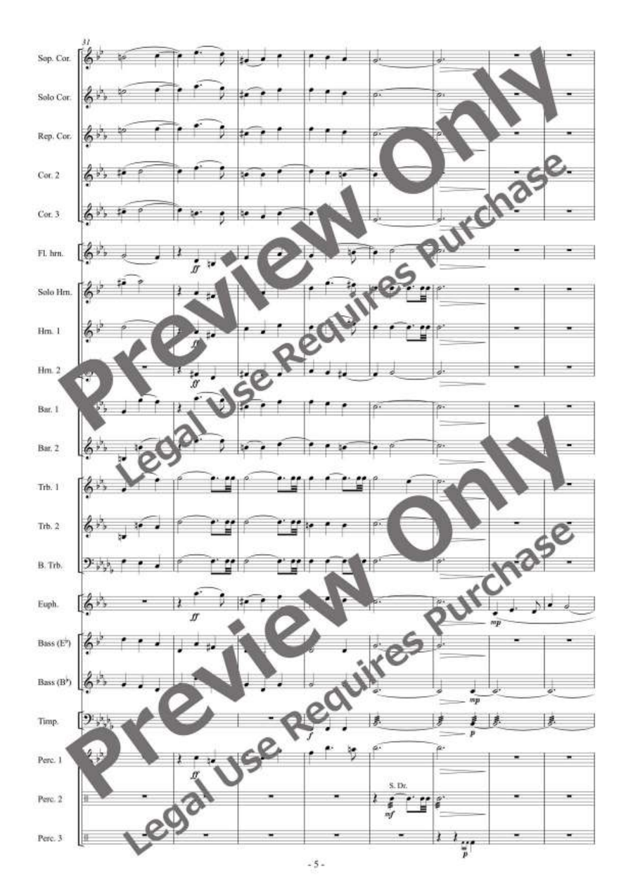A Day on September for Brass Band Brass Band scores gallery preview page 6
