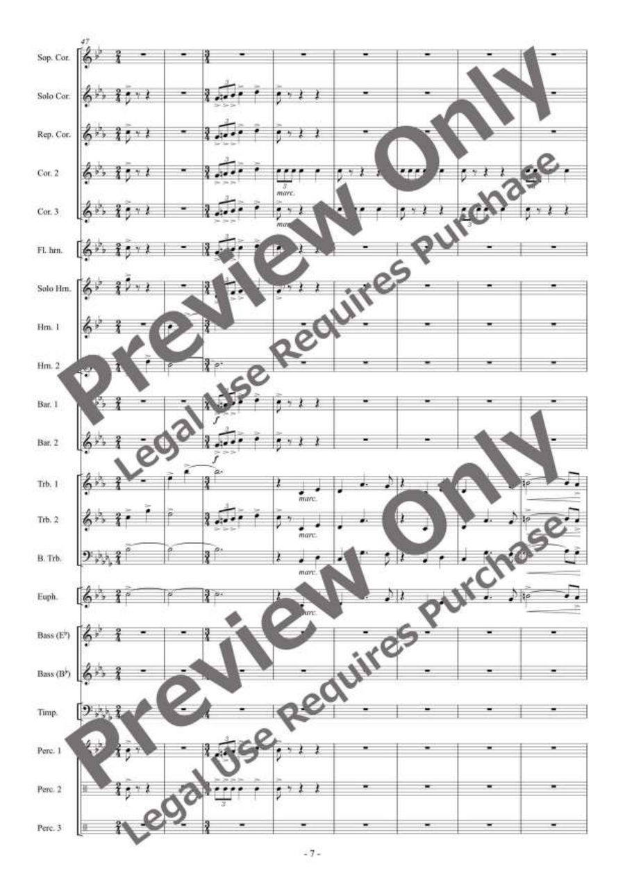 A Day on September for Brass Band Brass Band scores gallery preview page 8