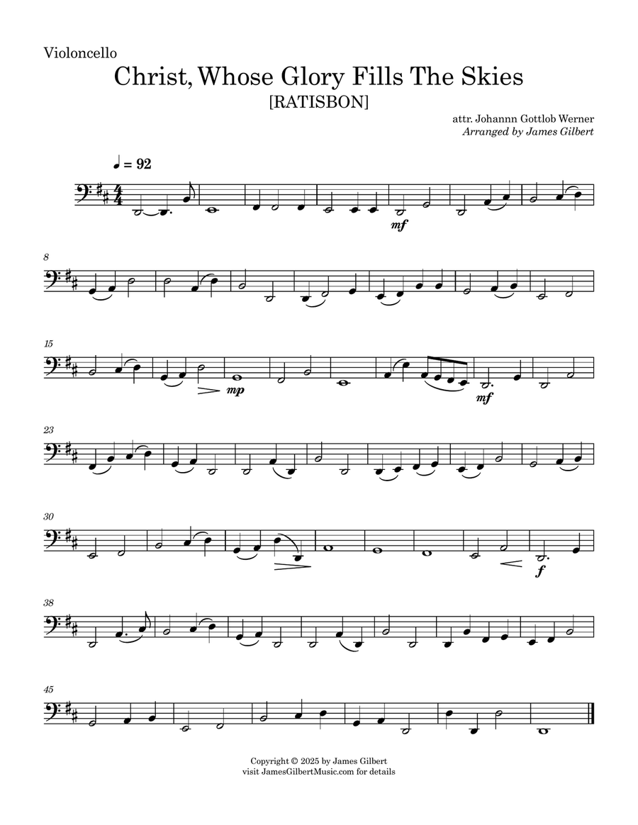 Christ, Whose Glory Fills The Skies String Quartet scores gallery preview page 3