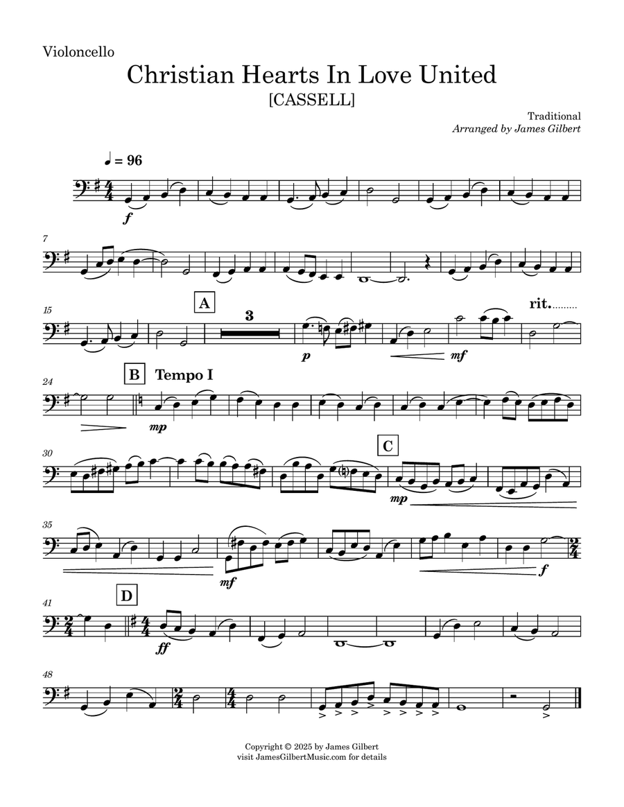Christian Hearts, In Love United String Quartet scores gallery preview page 1