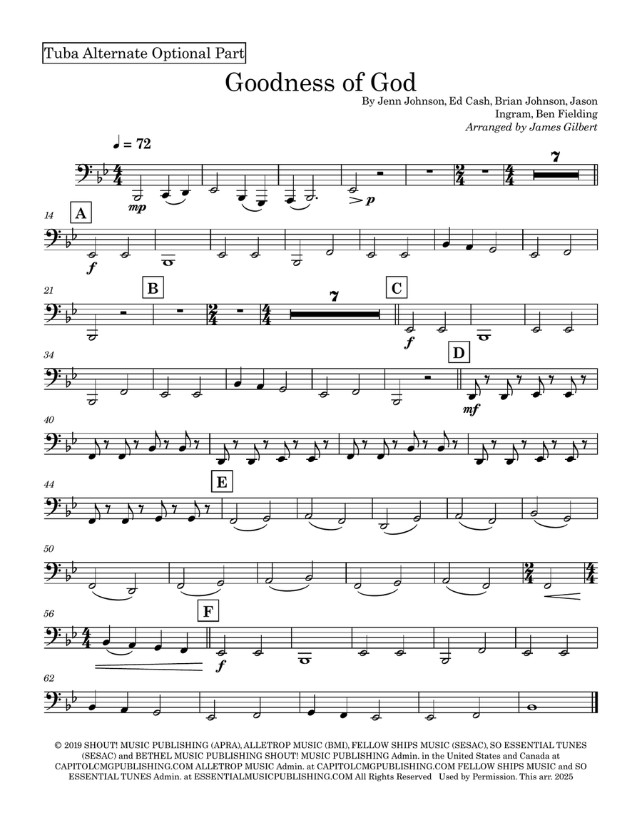 Goodness Of God Goodness Of God Full Orchestra scores gallery preview page 1