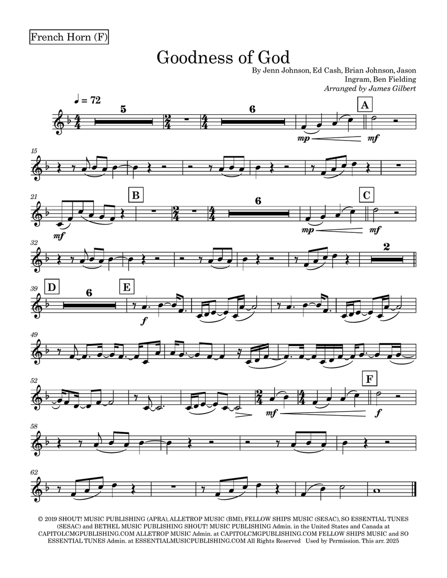 Goodness Of God Goodness Of God Full Orchestra scores gallery preview page 2
