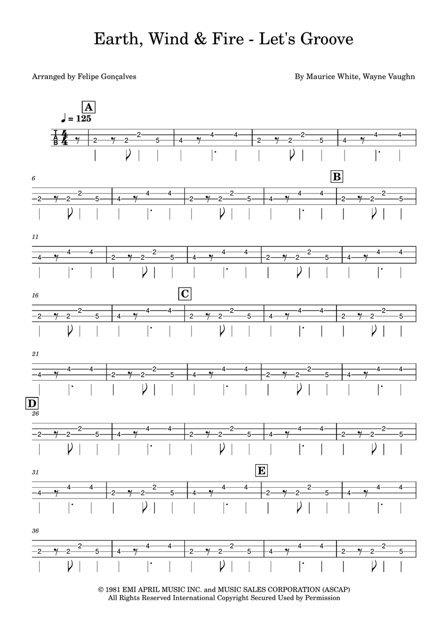 Let's Groove Let's Groove Acoustic Guitar scores gallery preview page 1