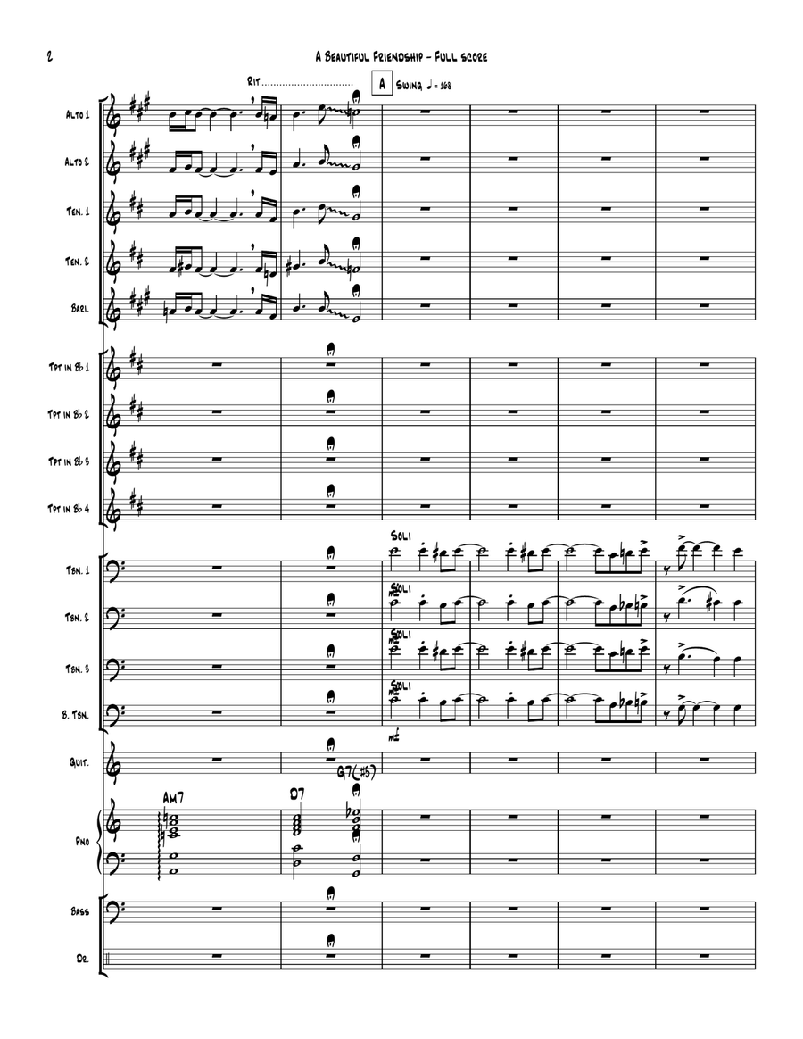 A Beautiful Friendship A Beautiful Friendship Jazz Ensemble scores gallery preview page 2