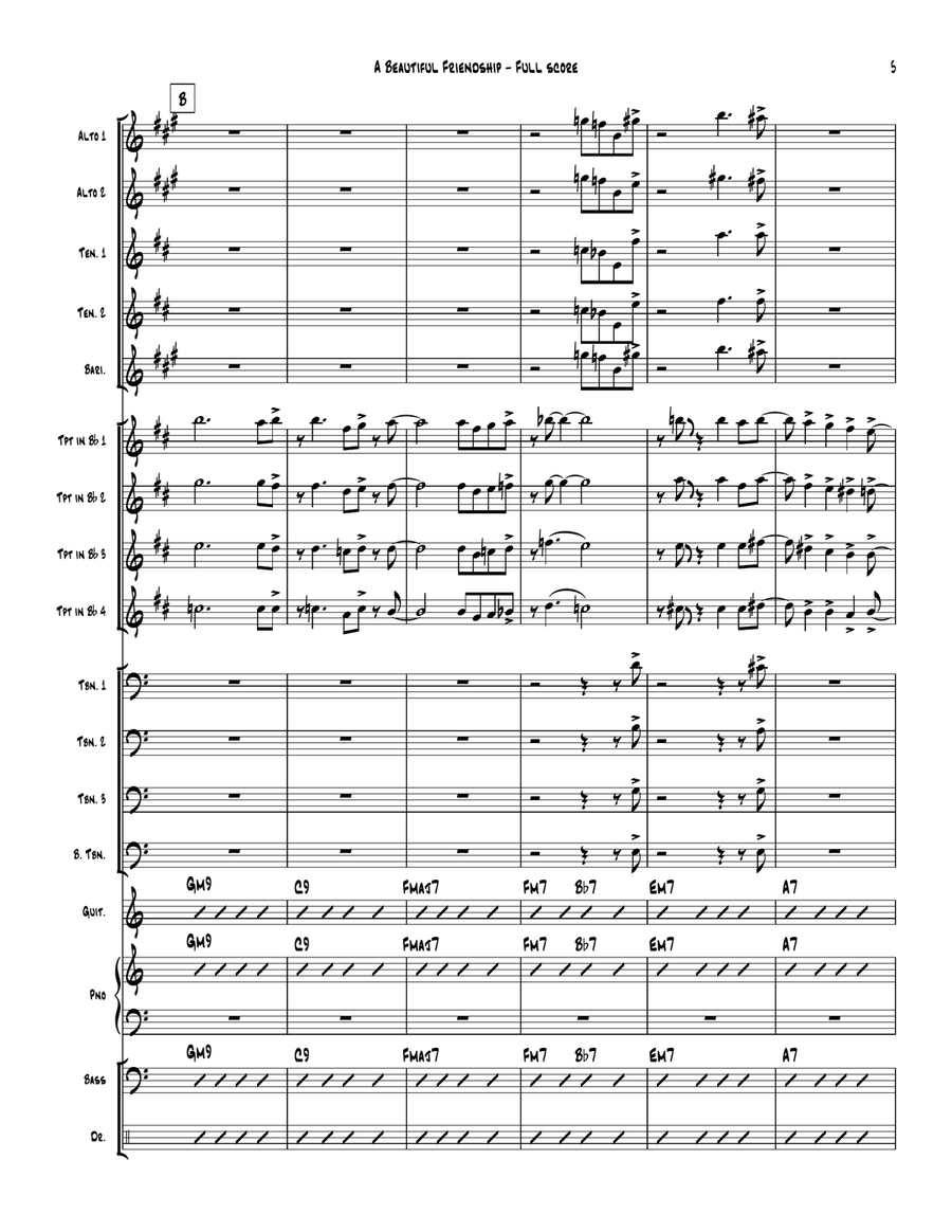 A Beautiful Friendship A Beautiful Friendship Jazz Ensemble scores gallery preview page 5