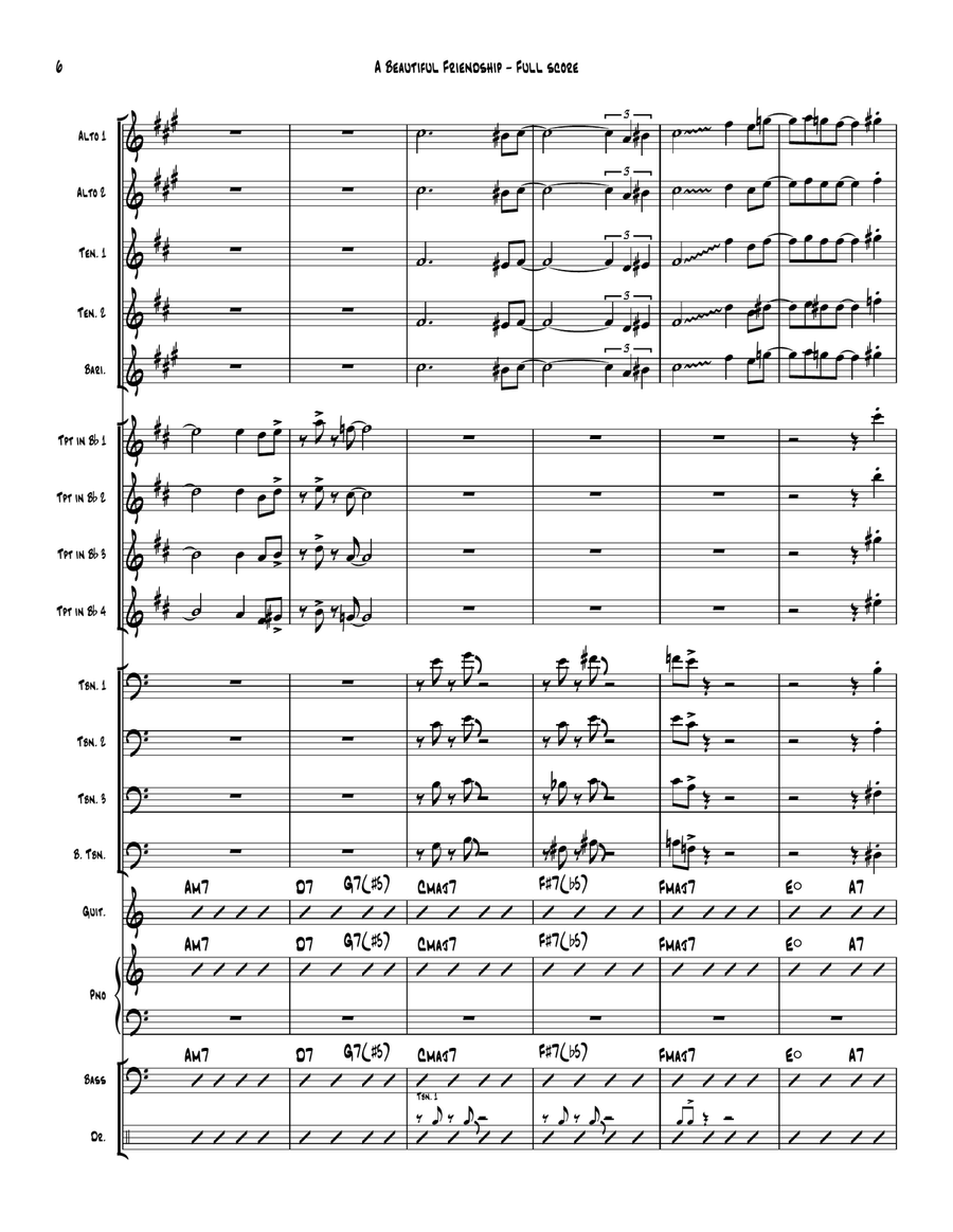 A Beautiful Friendship A Beautiful Friendship Jazz Ensemble scores gallery preview page 6