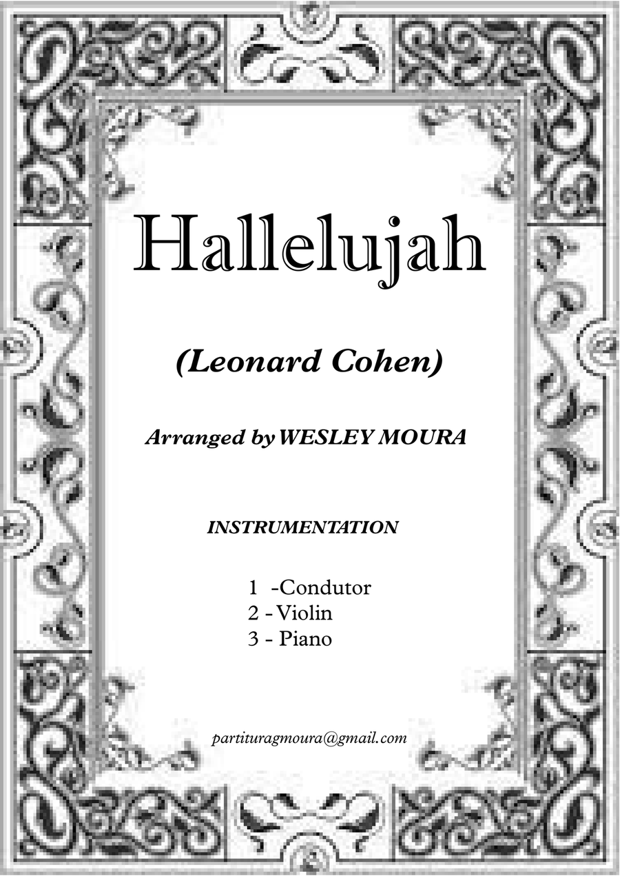 Hallelujah Violin Solo scores gallery preview page 1