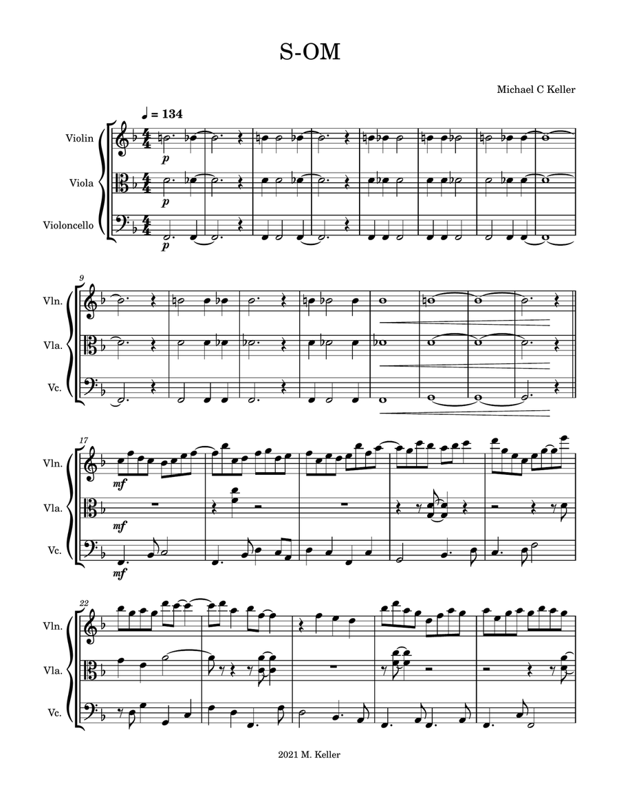 S-OM - Score Only S-OM - Score Only String Trio scores gallery preview page 1