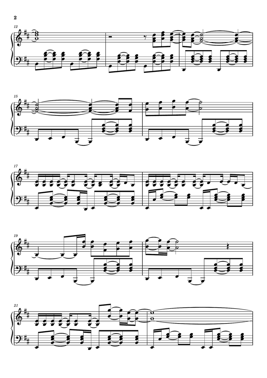 Could You Be Loved Could You Be Loved Piano Solo scores gallery preview page 2
