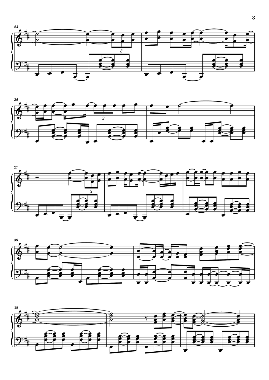 Could You Be Loved Could You Be Loved Piano Solo scores gallery preview page 3