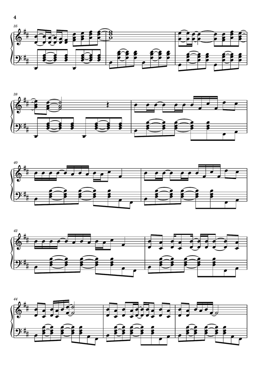 Could You Be Loved Could You Be Loved Piano Solo scores gallery preview page 4