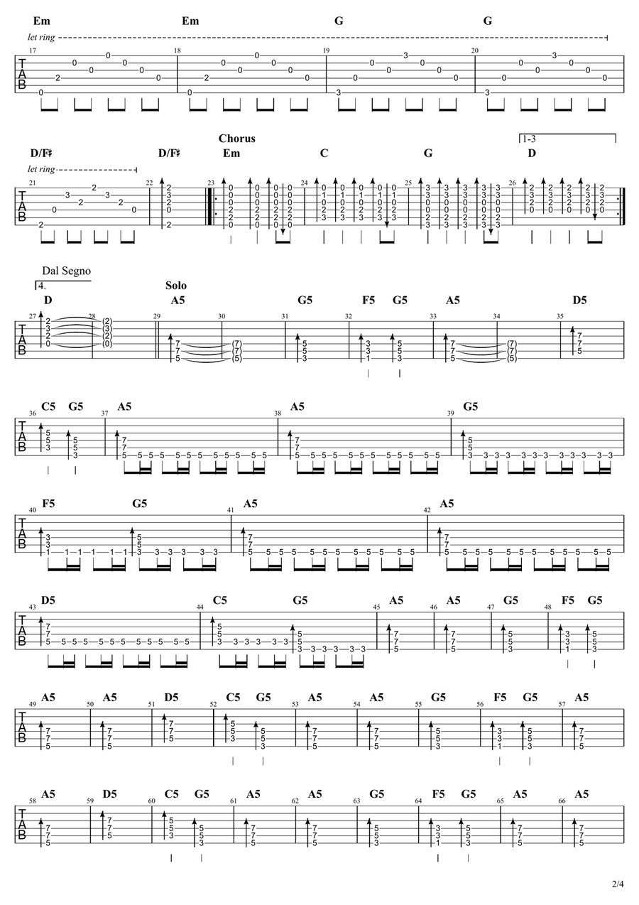 Tears Of The Dragon Tears Of The Dragon Acoustic Guitar scores gallery preview page 2