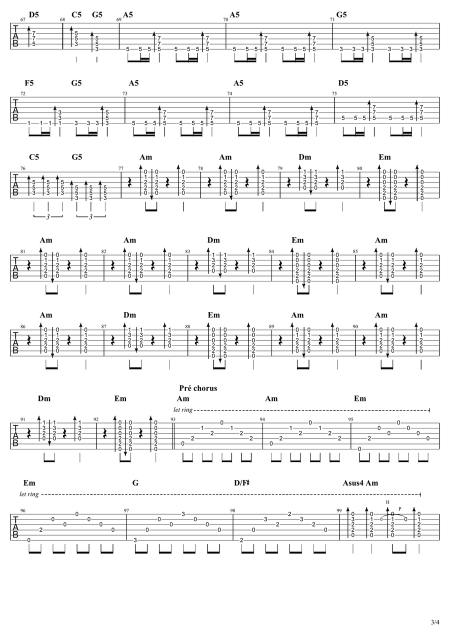 Tears Of The Dragon Tears Of The Dragon Acoustic Guitar scores gallery preview page 3
