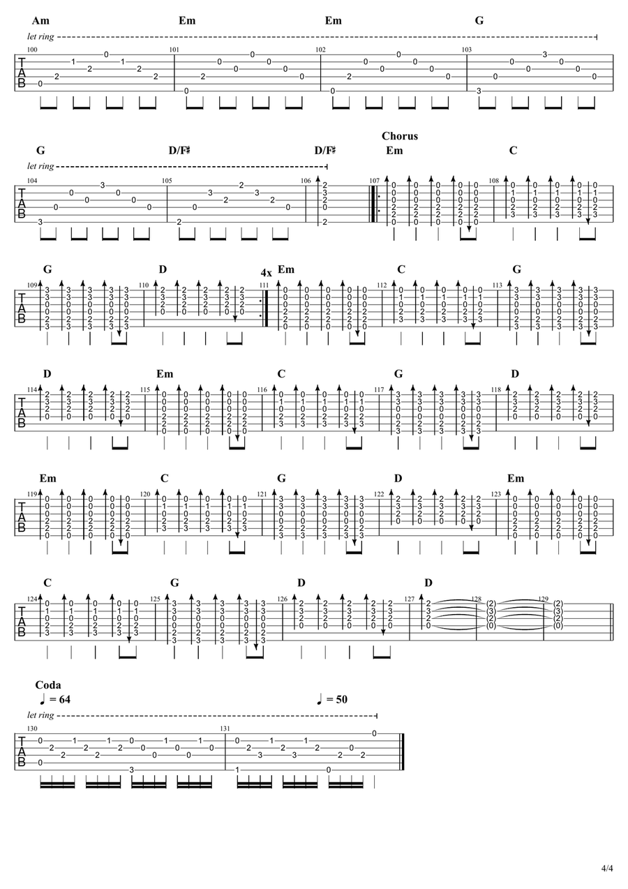 Tears Of The Dragon Tears Of The Dragon Acoustic Guitar scores gallery preview page 4