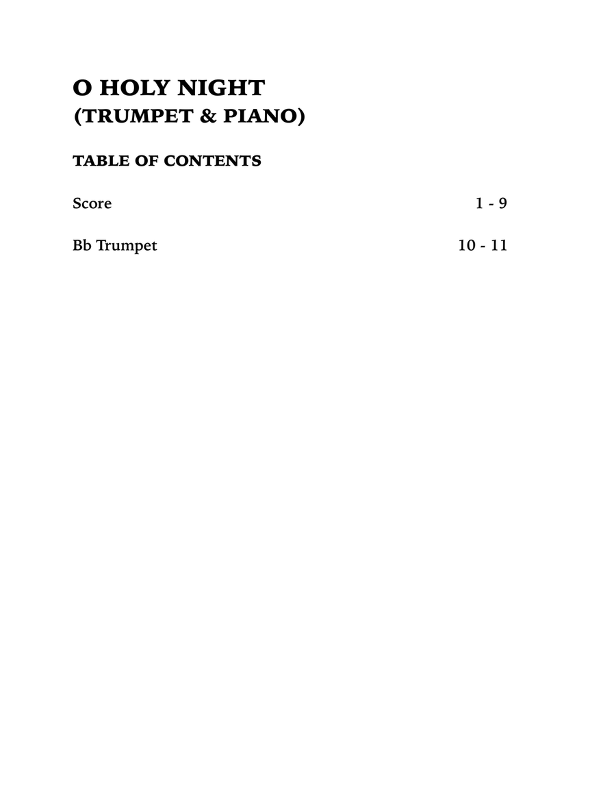 O Holy Night (Trumpet and Piano) B-Flat Trumpet scores gallery preview page 4