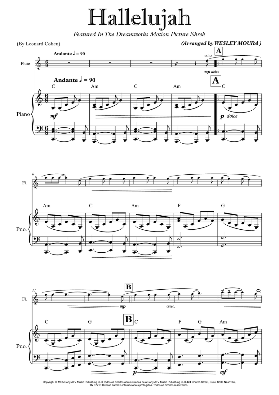 Hallelujah Flute scores gallery preview page 2