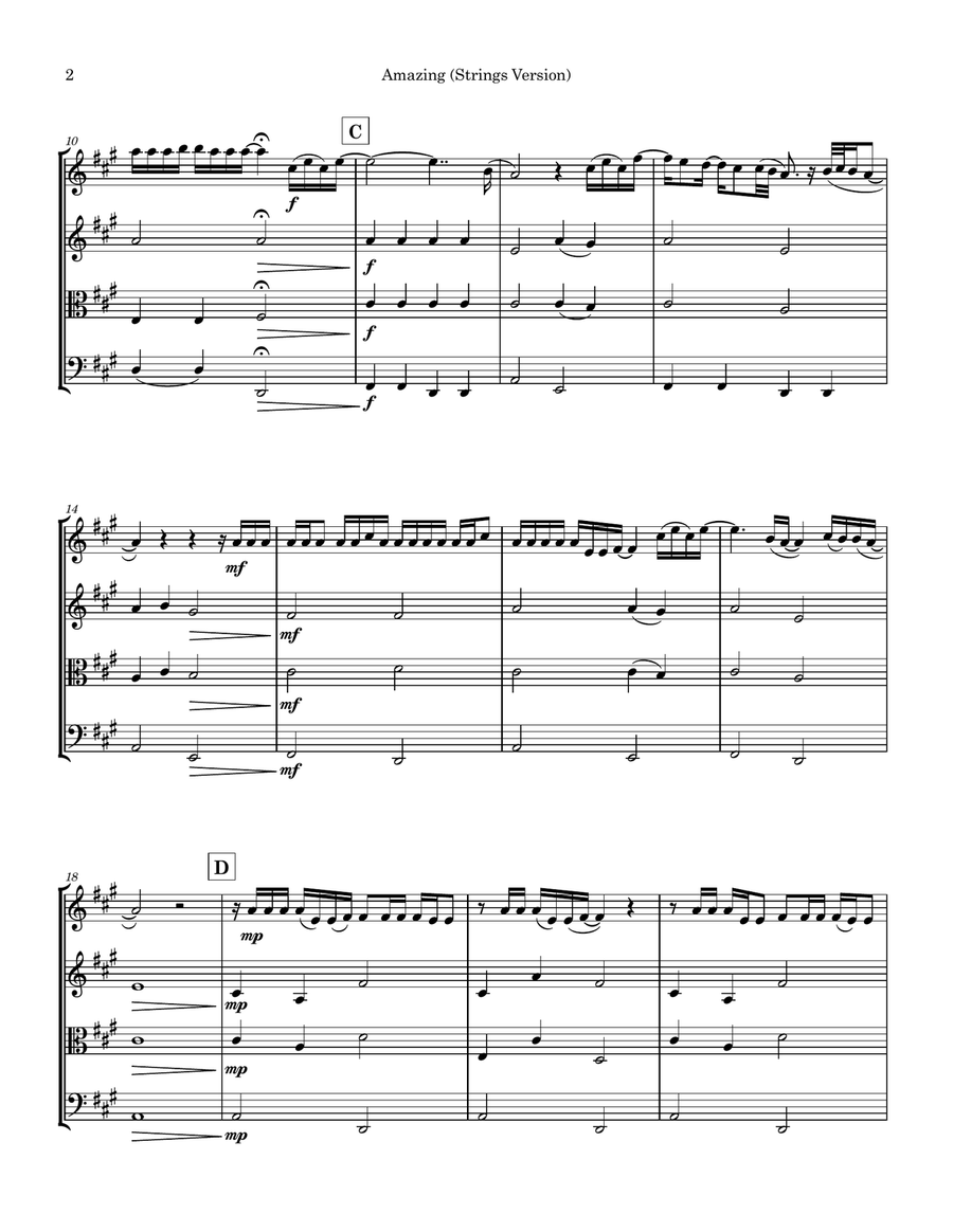 Amazing Amazing String Quartet scores gallery preview page 2