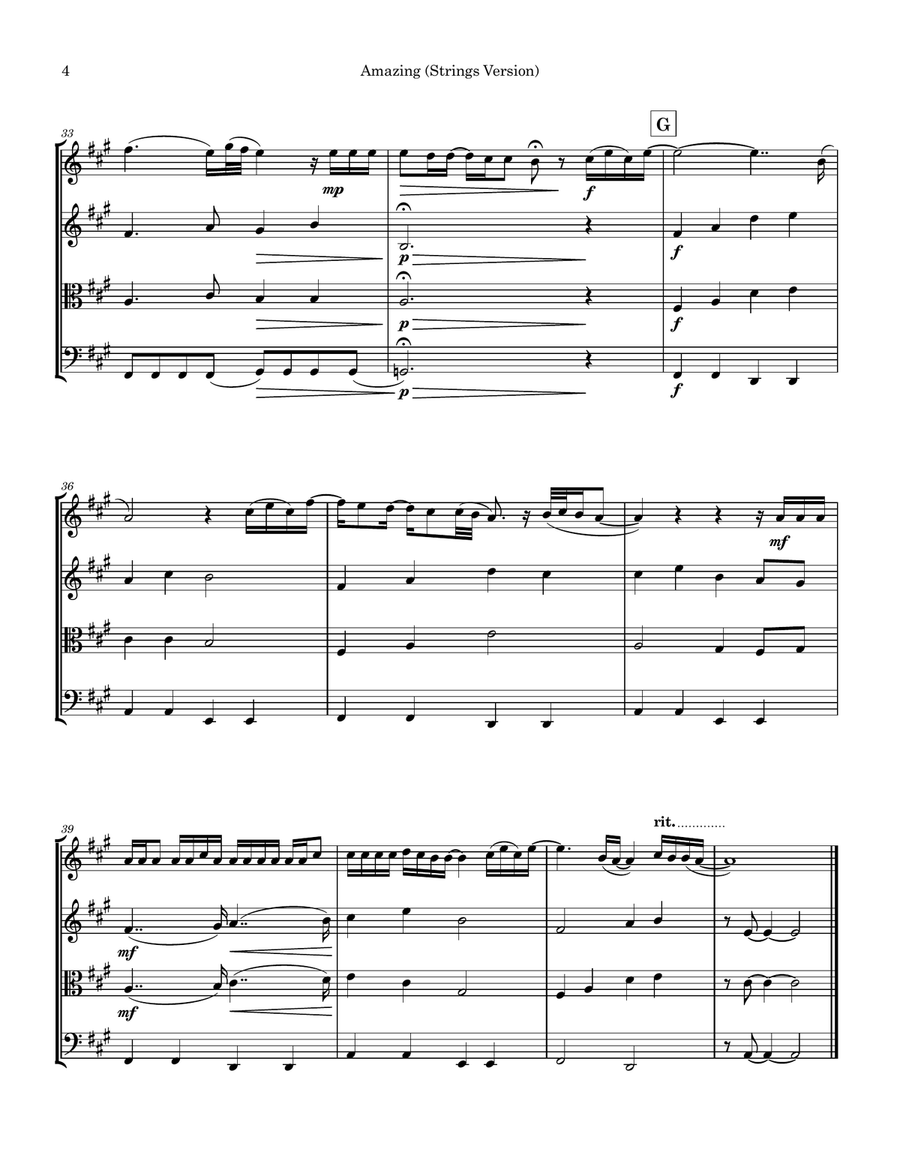Amazing Amazing String Quartet scores gallery preview page 4
