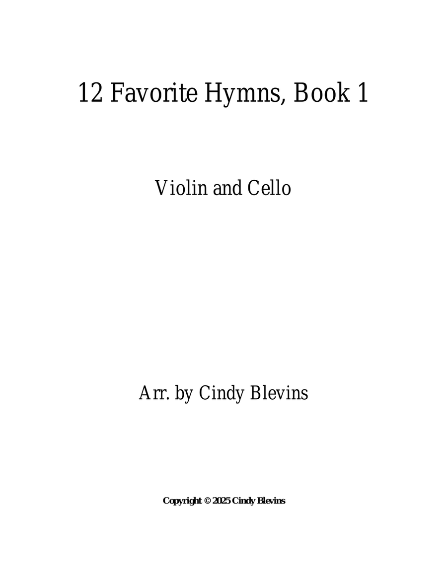 12 Favorite Hymns, Book 1, Violin and Cello String Duet scores gallery preview page 6