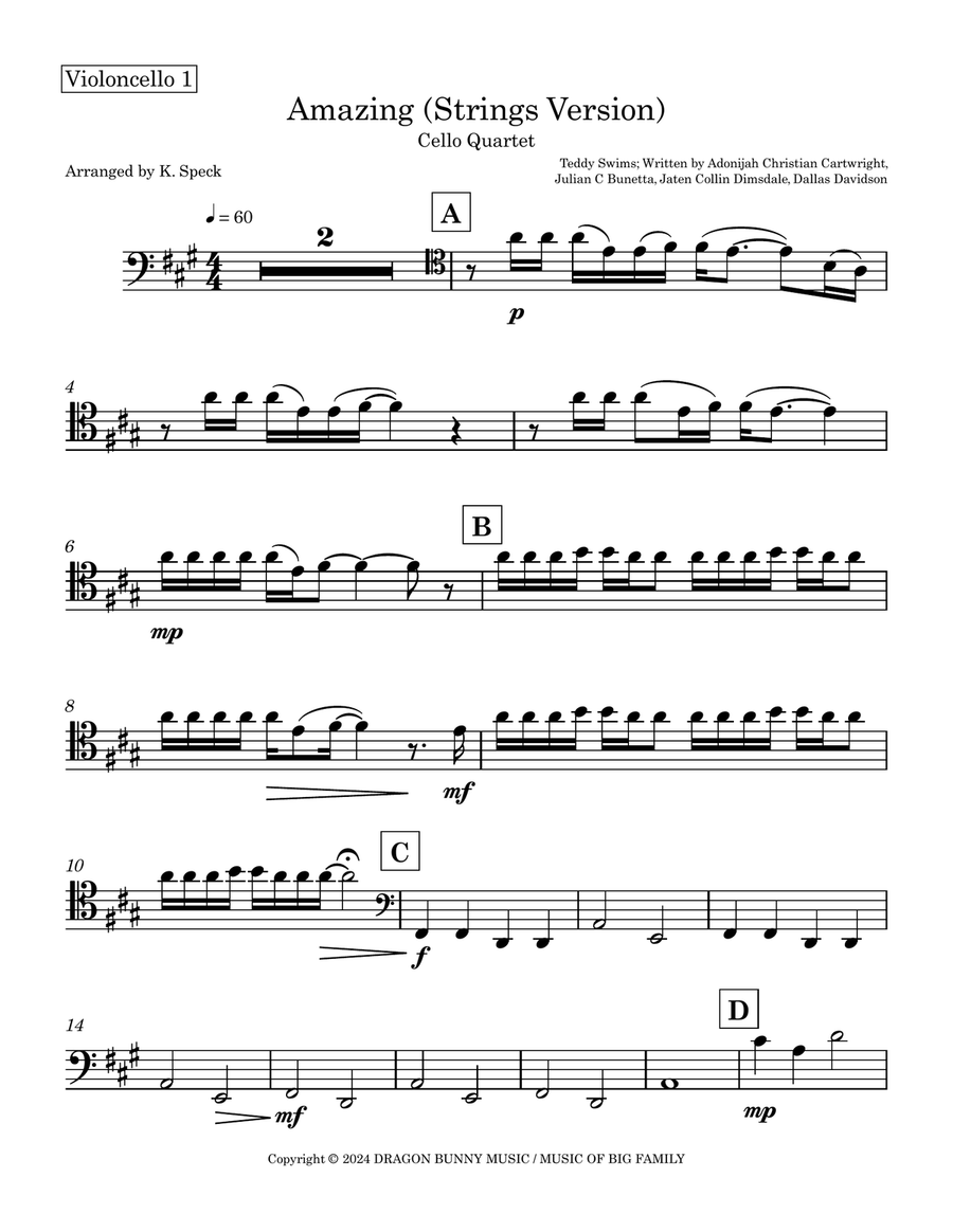 Amazing Amazing String Quartet scores gallery preview page 5