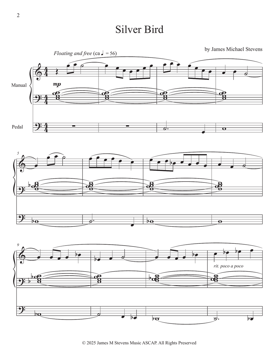 Silver Bird - Organ Solo Silver Bird - Organ Solo Organ Solo scores gallery preview page 2
