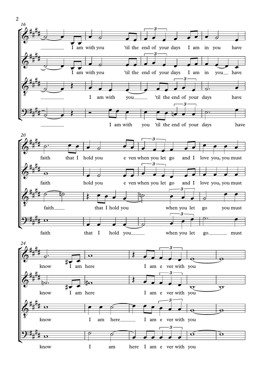 I am Ever With you I am Ever With you 4-Part scores gallery preview page 2