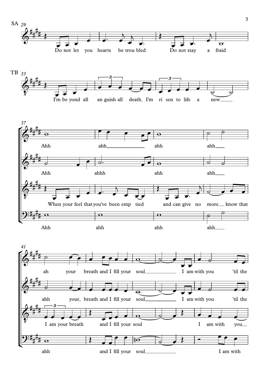 I am Ever With you I am Ever With you 4-Part scores gallery preview page 3