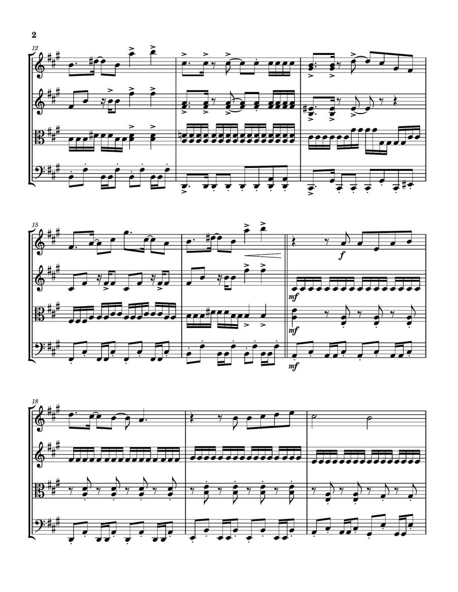 Shissou Shissou String Quartet scores gallery preview page 2