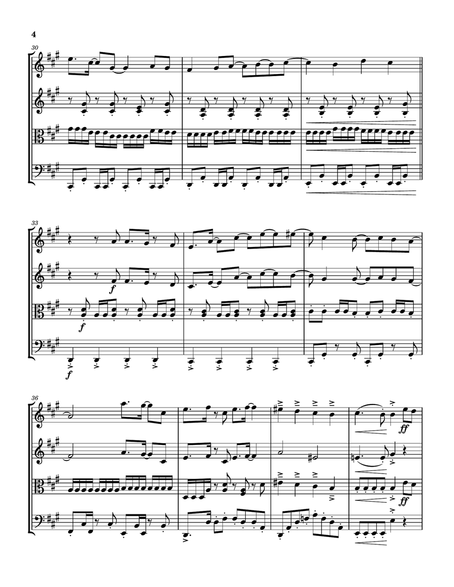 Shissou Shissou String Quartet scores gallery preview page 4
