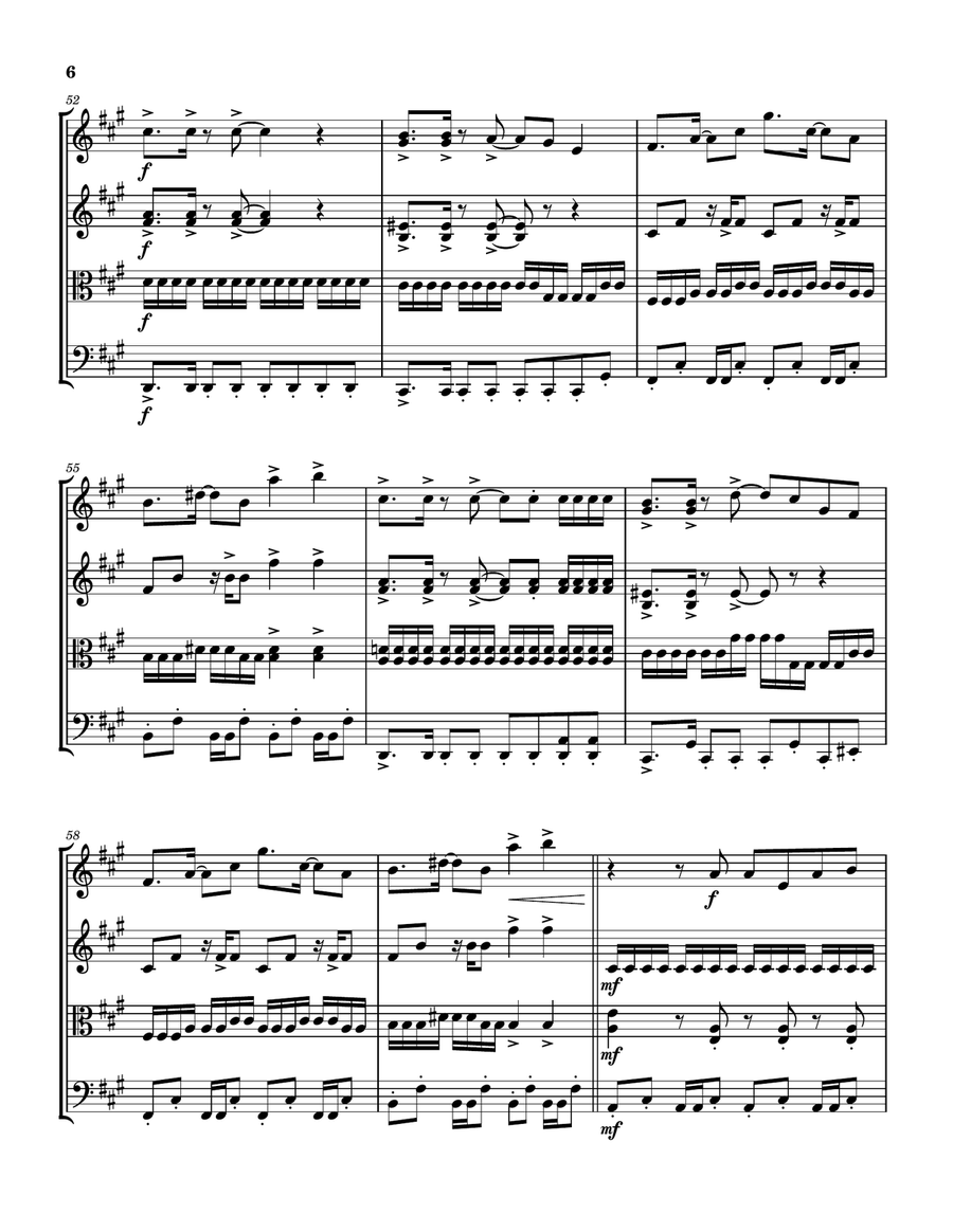 Shissou Shissou String Quartet scores gallery preview page 6