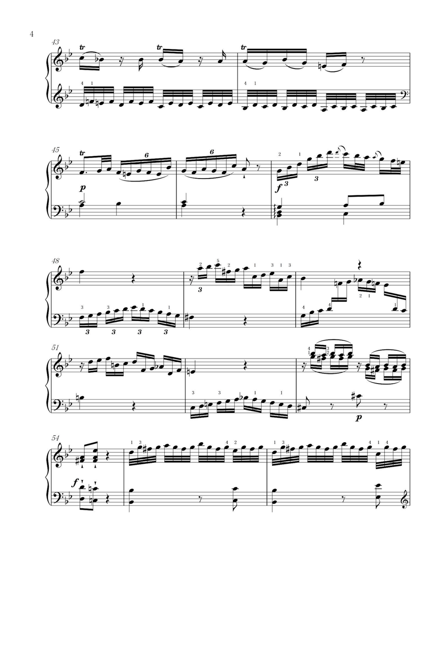 Piano Sonata k.281 MOV 1 - Wolfgang Amadeus Mozart Piano Solo scores gallery preview page 4