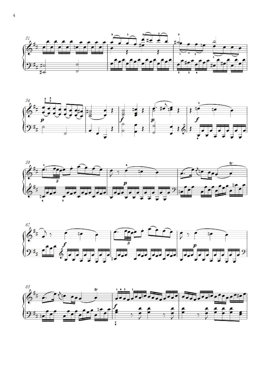 Piano Sonata k.311 MOV 1 - Wolfgang Amadeus Mozart Piano Solo scores gallery preview page 4